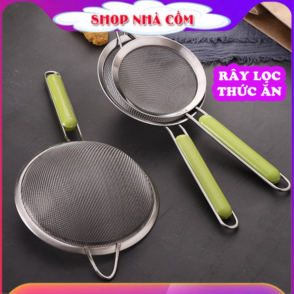 Rây Cháo Cho Bé Loại 12cm có cán nhựa, Inox không rỉ Giúp lọc cháo ...