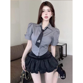 QCCC S5902 Set học sinh 3 món(áo sơ mi + cavat + cv bèo)