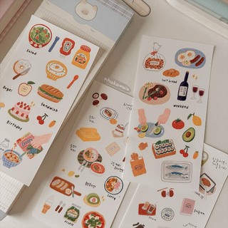 Sticker dán trang trí sổ tay nhiều mẫu Chill Cat