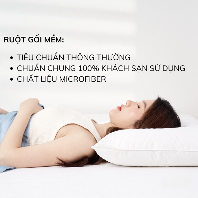Ruột lông gối vũ nhân tạo Hanvico Microfiber cao cấp tiêu chuẩn khách sạn | BigBuy360 - bigbuy360.vn