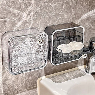 Hộp đựng xà phòng dán tường chất liệu nhựa siêu bền không kèm phụ kiện