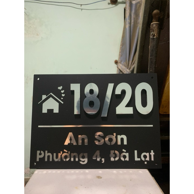 Bảng, biển số nhà Alu phũ nhôm số nổi 2 lớp sang trọng cao cấp. thiết kế theo yêu cầu