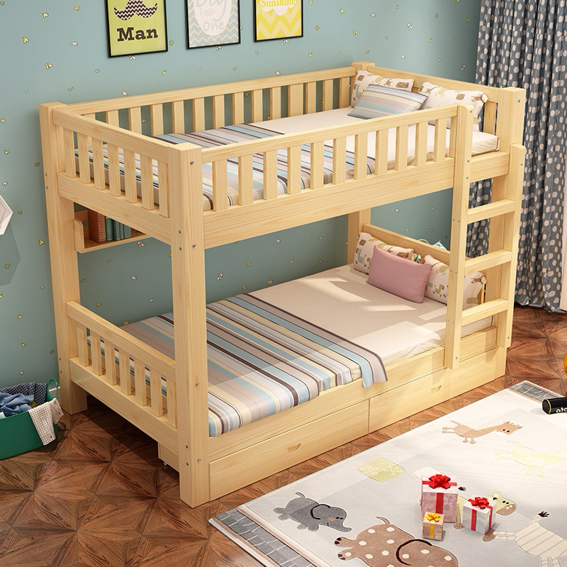 Giường tầng, giường gỗ thông không mối mọt KT 90 x 190 x 160 . | Shopee Việt Nam