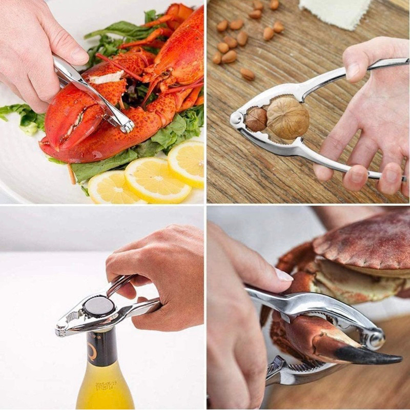 (COMBO 2 CÁI) KÌM KẸP CÀNG CUA CÀNG GHẸ INOX, DỤNG CỤ BÓC HẢI SẢN ĐA NĂNG, Chắc Chắn Bền Bỉ, Hỗ Trợ Tách Vỏ Dễ Dàng