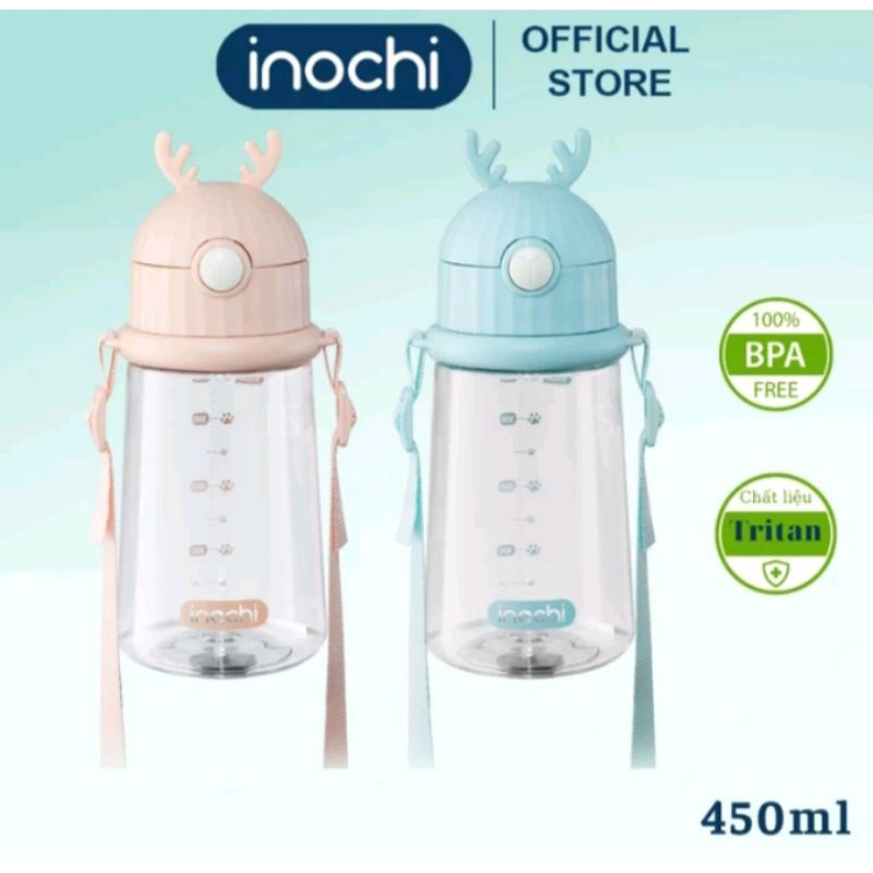 Bình nước trẻ em GOKI RUDY Inochi 450ml nhựa Tritan an toàn cho bé