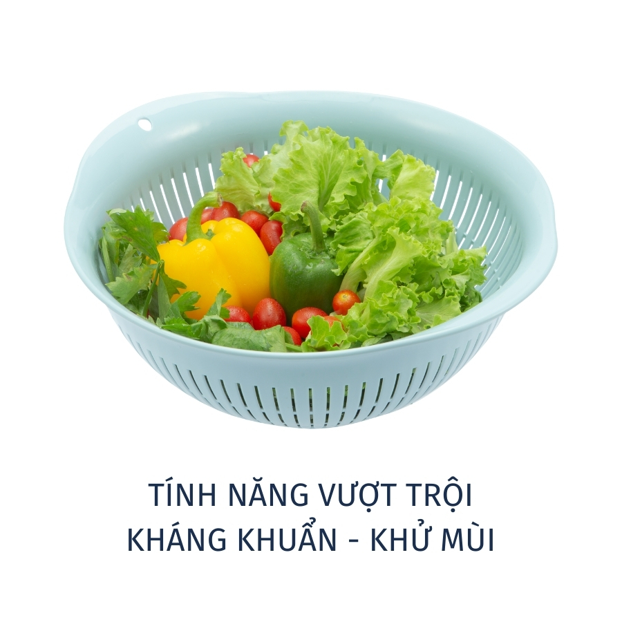 BỘ THAU RỔ NHỰA CAO CẤP Yoko Inochi nhựa an toàn, chắc chắn, gọn gàng, Loại 23cm/30cm/35cm