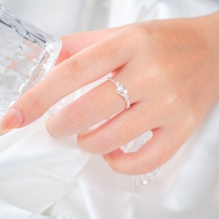 Nhẫn bạc nữ LAMY Aquamarine Ring Silver 8345