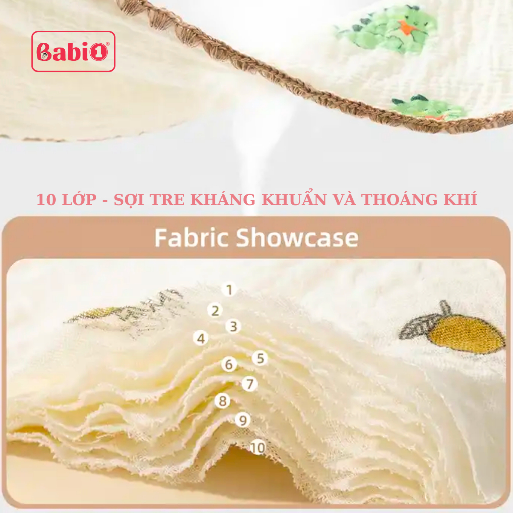 Gối Xô Sơ Sinh BABIONE Gối Cho Bé Sơ Sinh Từ 0 Đến 3 Tuổi Sợi Tre Muslin 10 Lớp Siêu Mềm Mịn
