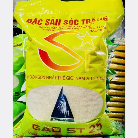 Gạo ST25 - Thơm mềm dẻo ngọt hạt gạo thon chuẩn giống ST25, gạo luôn mới