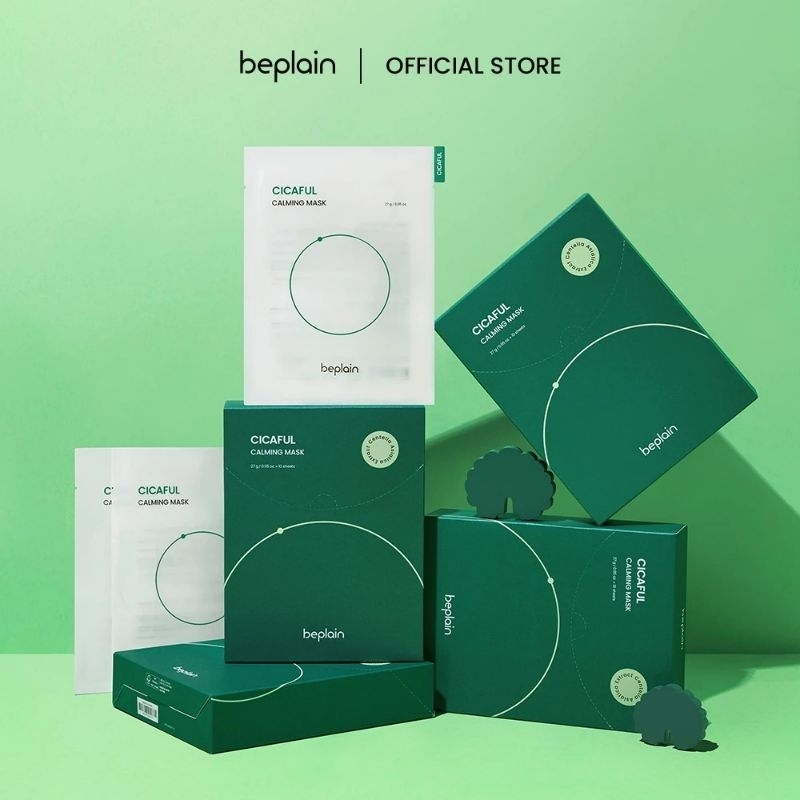 Mặt nạ Beplain cicaful calming mask chiết xuất rau má giúp phục hồi làm ...