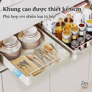 Gslife Giỏ Đựng Đồ Đa Năng, Kệ Đựng Gia Vị, Nó Có Thể Được Kéo Ra Bằng Đường Ray Dẫn Hướng Và Lắp Đặt Dễ Dàng