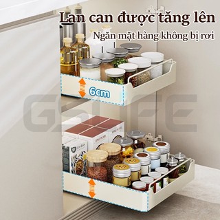 Gslife Giỏ Đựng Đồ Đa Năng, Kệ Đựng Gia Vị, Nó Có Thể Được Kéo Ra Bằng Đường Ray Dẫn Hướng Và Lắp Đặt Dễ Dàng