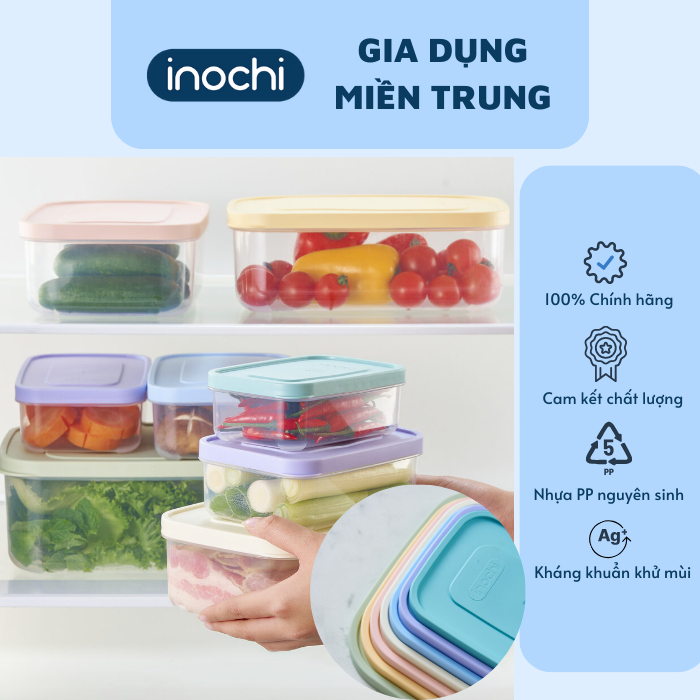 Bộ 7 hộp thực phẩm chữ nhật Hokkaido - INOCHI dung tích từ 500-3500ml ...