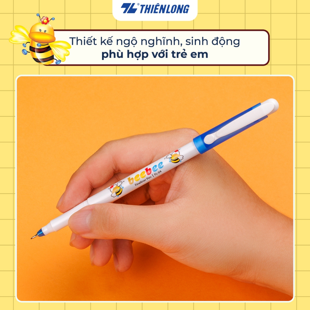 Product image Combo 5/10/20 Bút lông kim Beebee Thiên Long FL-04, bút học sinh mực tím, mực xanh, đầu bút cao cấp, nét viết êm trơn 5