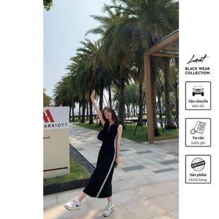 Váy polo dáng dài viền trắng cao cấp LUST chất liệu dày dặn thiết kế đẹp - M83