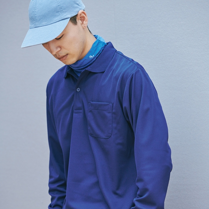 [85-140kg] Áo Polo Basic Glimmer 335B big size dài tay có túi Vải Mesh Nhật, chống nắng, chống tia UV