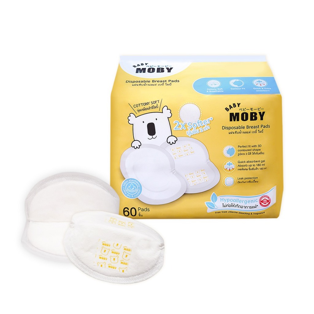 Ảnh 2 Bịch miếng thấm sữa Moby Baby + 1 Bông đa năng 80gr 1