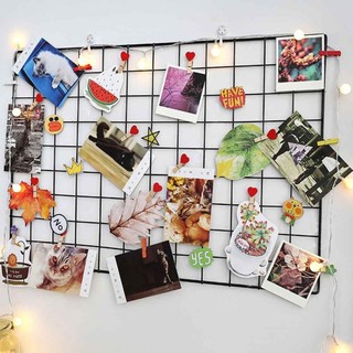 Khung Lưới Thép Trang Trí Treo Tường, Phụ Kiện Trang Trí Rổ Sắt Decor Cài Lưới Đựng Đồ Đa Năng