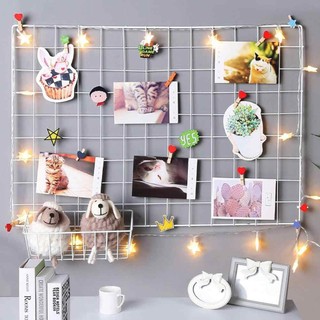 Khung Lưới Thép Trang Trí Treo Tường, Phụ Kiện Trang Trí Rổ Sắt Decor Cài Lưới Đựng Đồ Đa Năng