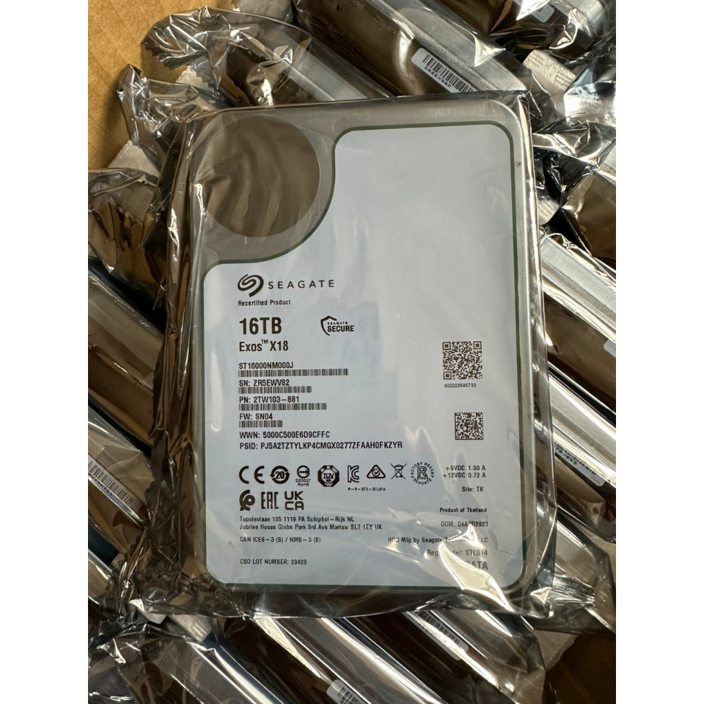 Ổ cứng HDD Seagate EXOS X18 16TB 512e/4Kn SATA 6Gbps 7200RPM 3.5in Hard ...