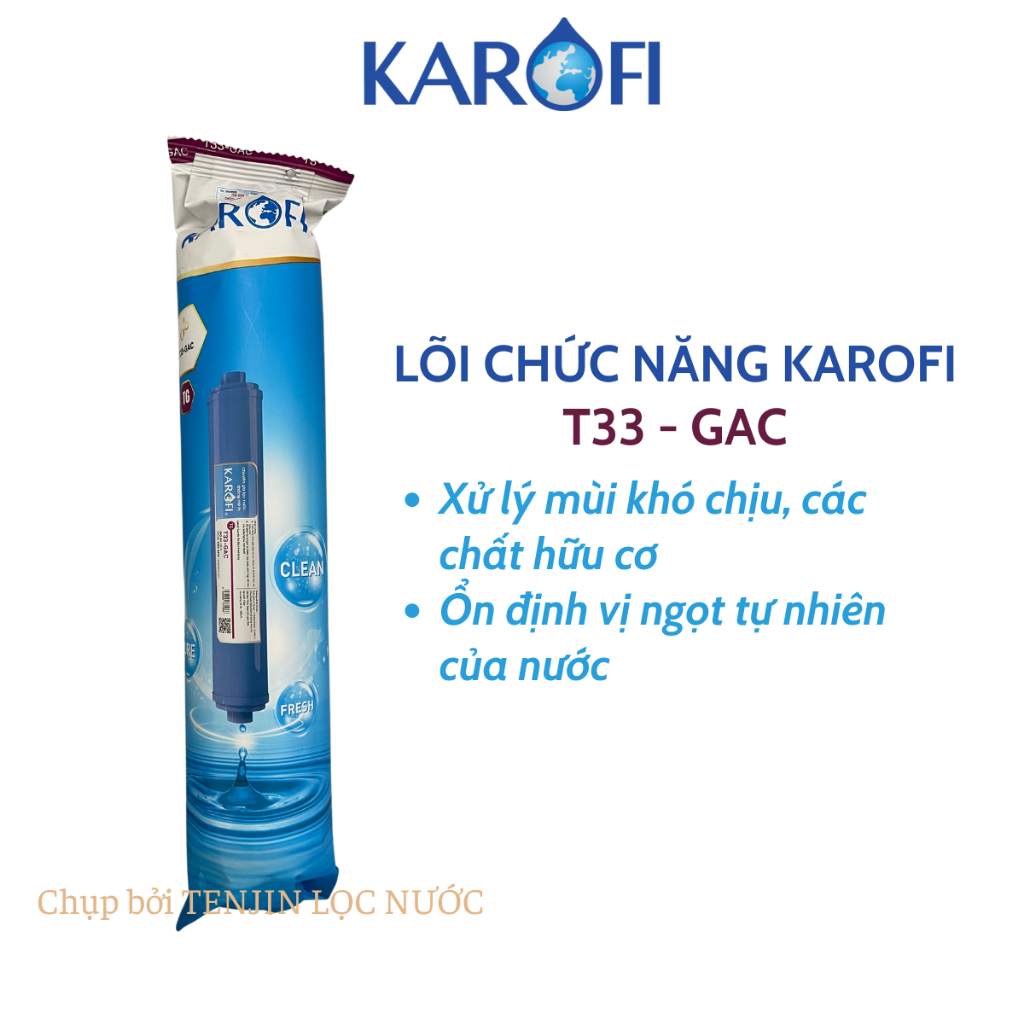 Combo 6 Lõi Chức Năng Karofi Chính Hãng Gồm T33-GAC, Mineral, Far Infrared, Nano Silver, ORP Alkaline và Hydrogen