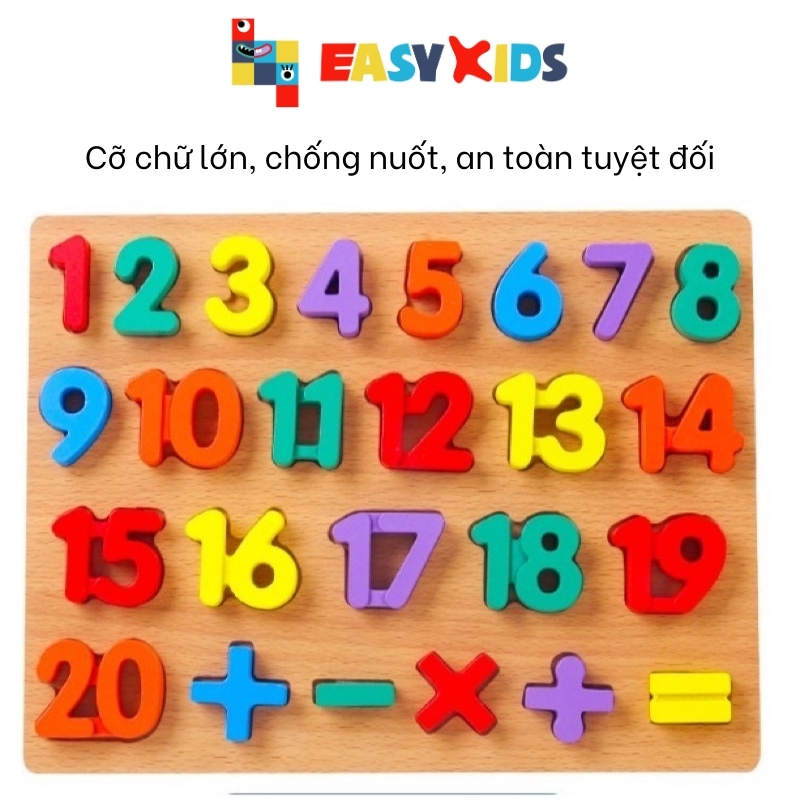 Bảng Số Đếm, Chữ Số Nổi Cho Bé Học Toán
