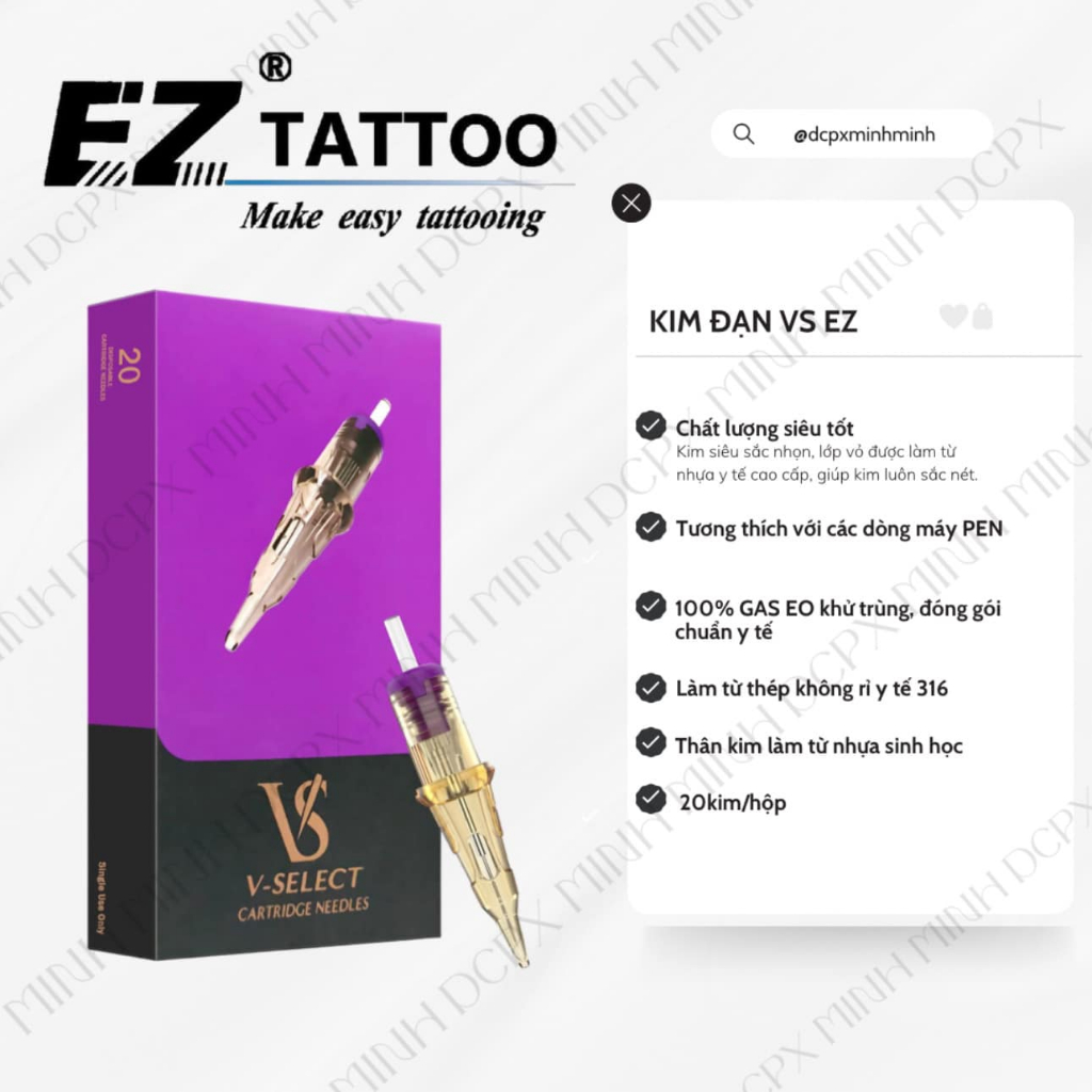 Kim EZ VS V Select - Kim Máy Pen Dùng Trong Phun Xăm Thẩm Mỹ ,Tattoo chính hãng CÓ HÓA ĐƠN