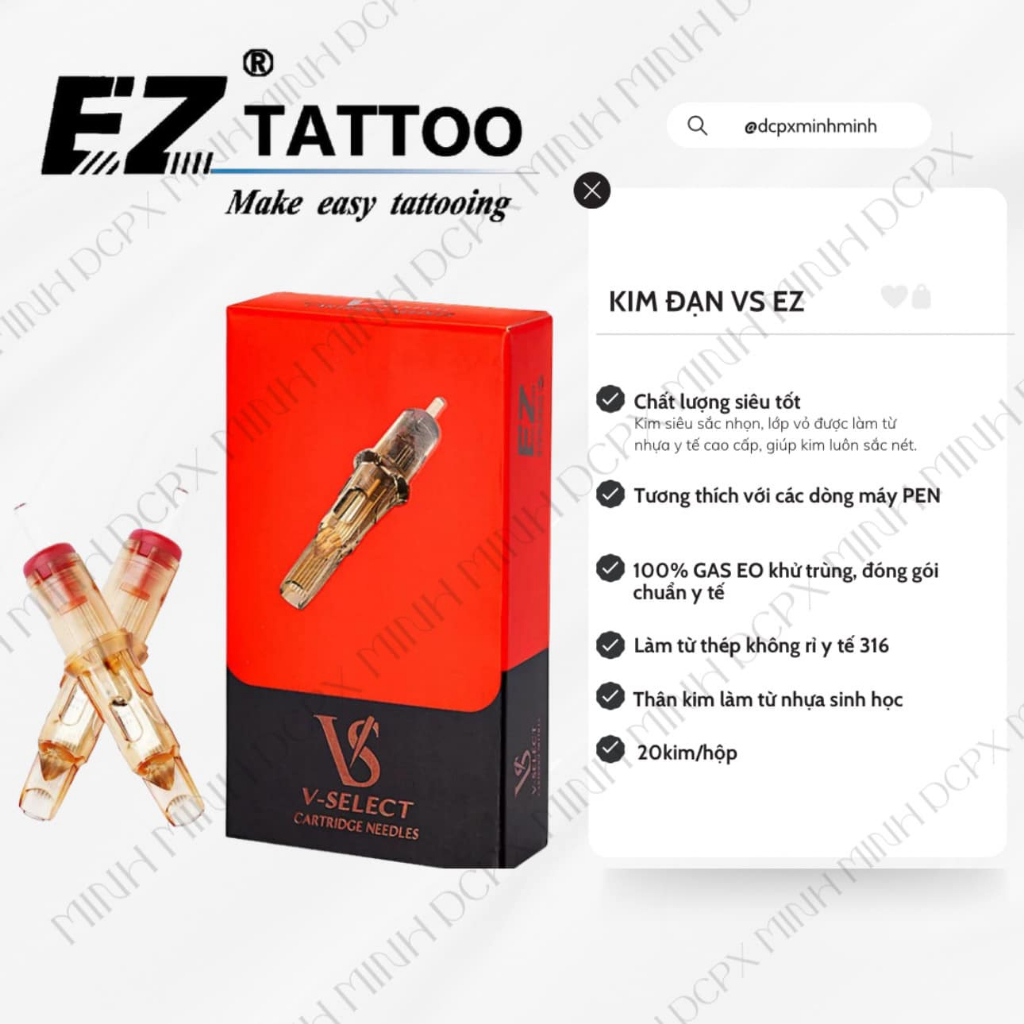 Kim EZ VS V Select - Kim Máy Pen Dùng Trong Phun Xăm Thẩm Mỹ ,Tattoo chính hãng CÓ HÓA ĐƠN