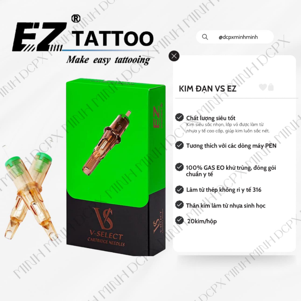 Kim EZ VS V Select - Kim Máy Pen Dùng Trong Phun Xăm Thẩm Mỹ ,Tattoo chính hãng CÓ HÓA ĐƠN