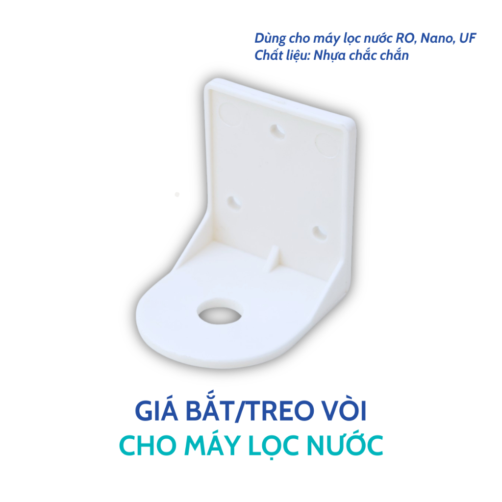 Giá Treo Vòi Bắt Vòi Chất Liệu Nhựa Chắc Chắn An Toàn Dùng Cho Máy Lọc Nước Không Tủ RO Nano UF