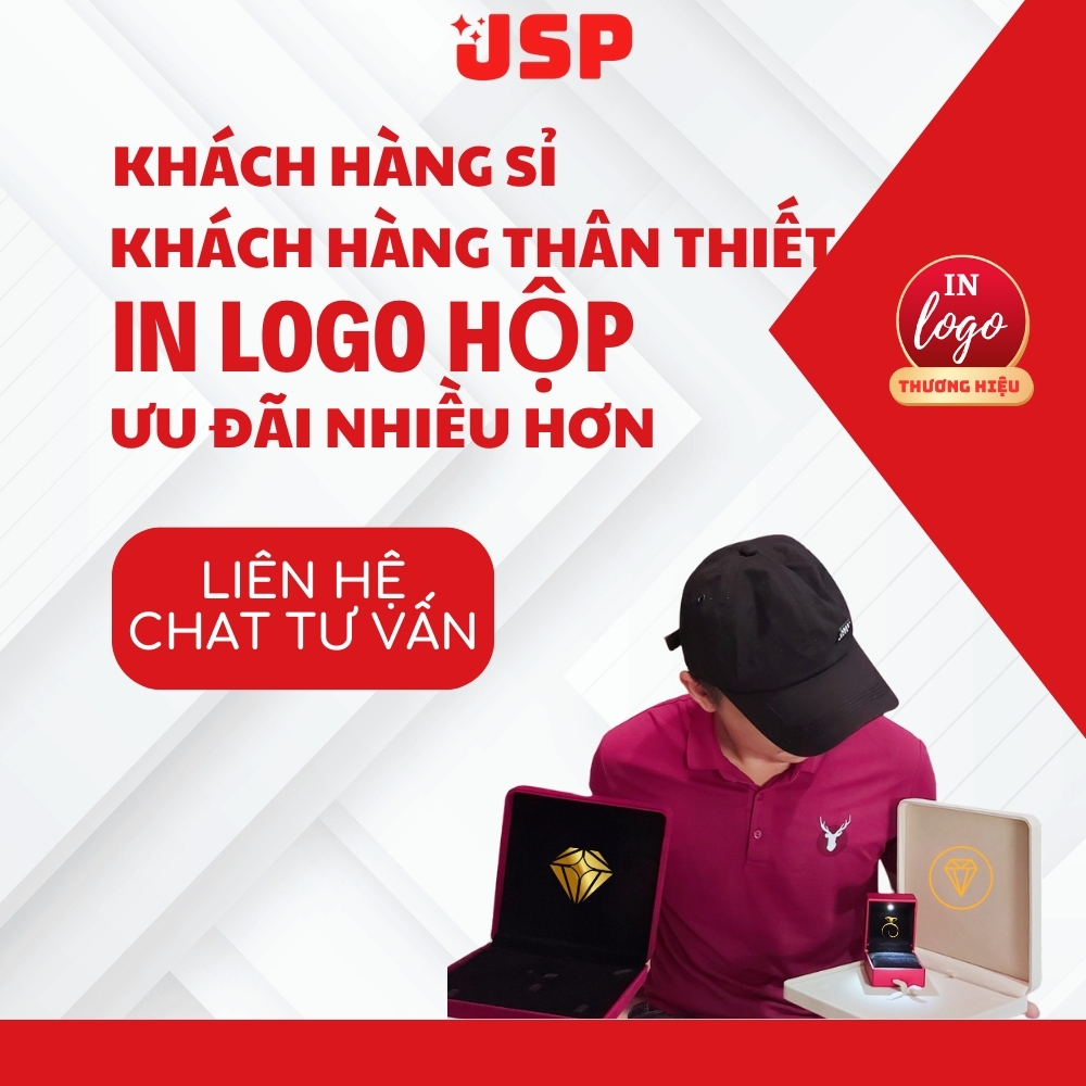 Hộp đựng nữ trang JSP nhiều ngăn nhận in Logo hộp đựng nhẫn bông tai phụ kiện trang sức đa dạng