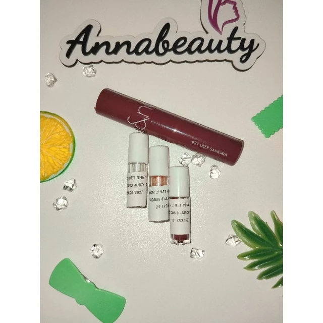 [SON CHIẾT] Son Juicy Lasting Tint 21 #Deep Sangria đỏ rượu ( lọ chiết 0,5 g )