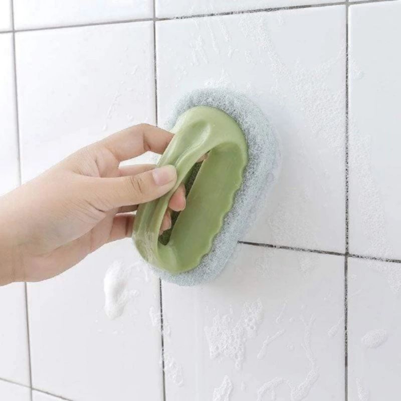 Bàn Chà Bọt Biển Có Tay Cầm Tiện Lợi, Vệ Sinh Tường, Sàn Nhà, Cọ Rửa Nồi