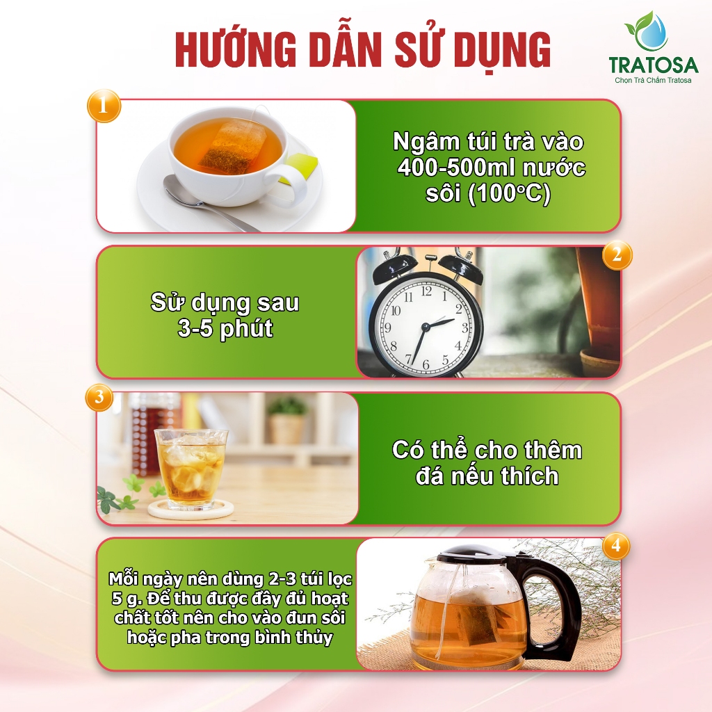 Túi Tiêu Chuẩn - trà túi lọc sâm tố nữ
