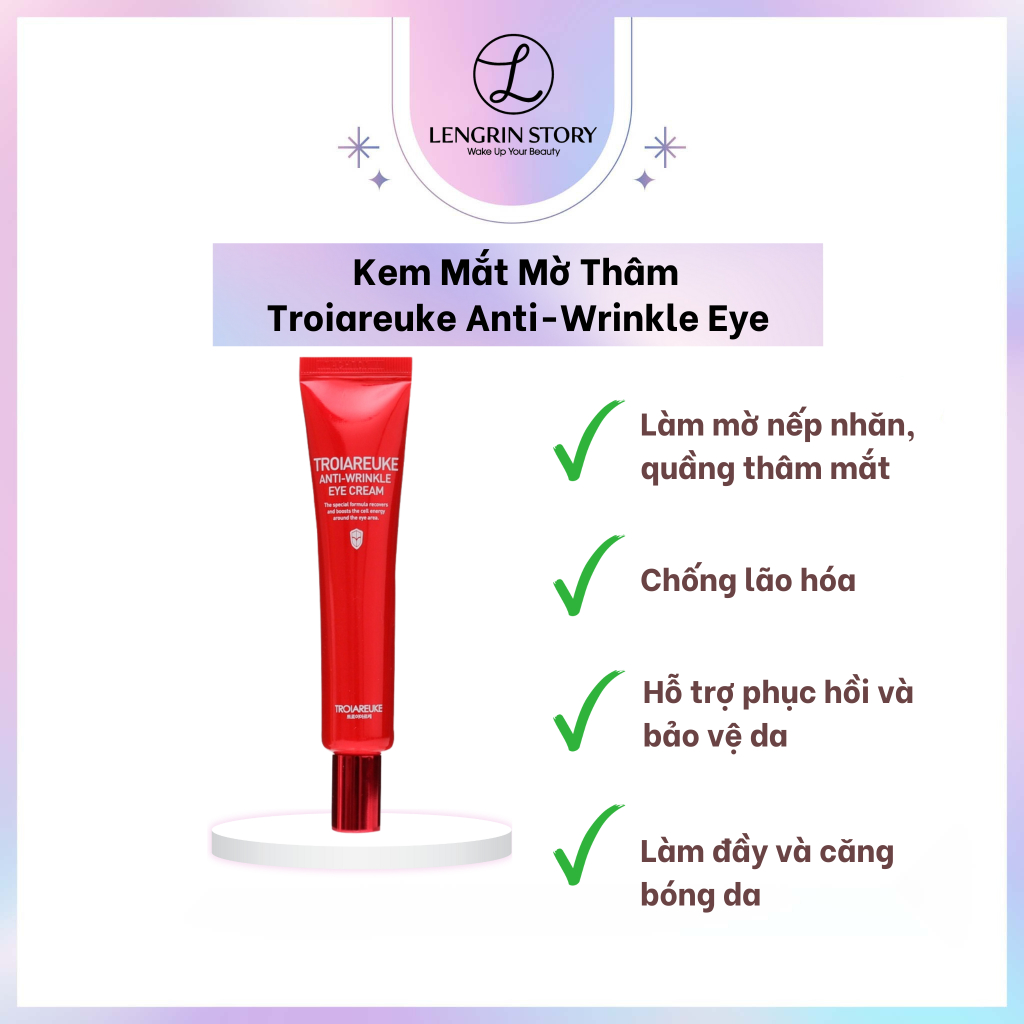 Kem Mắt Troiareuke AntiWrinkle Eye Cream Kem Giảm Thâm Mắt Giảm Nếp