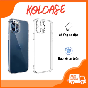 Ốp lưng trong suốt KOLEAD P43 chống va đập, bảo vệ máy an toàn cho Iphone X XS 11 12 13 14 15 Pro Promax