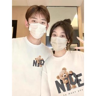 Đồ đôi nam nữ Gấu Nice ,Áo đôi nam nữ form Unisex mặc cùng người yêu Gấu Nice Đáng Yêu form rộng có cổ tròn [A150]