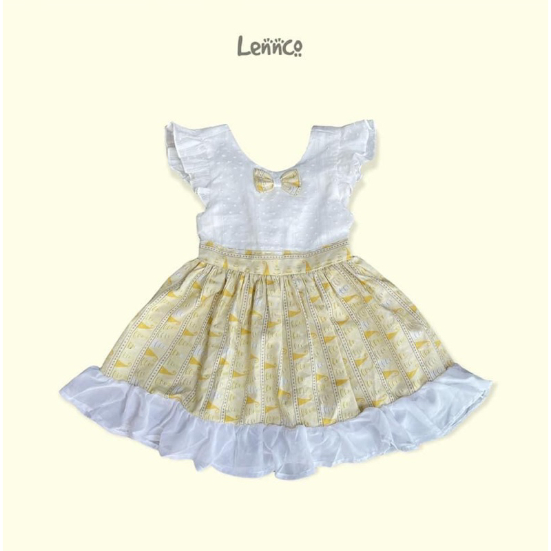 Đầm Bé Gái Thô Boi 2 Lớp Nơ Lưng Form Xinh LC752 Mặc Mát Size 9-12 Tháng (8-9kg)