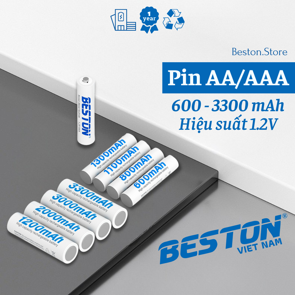 Pin sạc AA AAA 1.2V - Dung lương 600mAh đến 3300 mAh - BESTON | Shopee ...