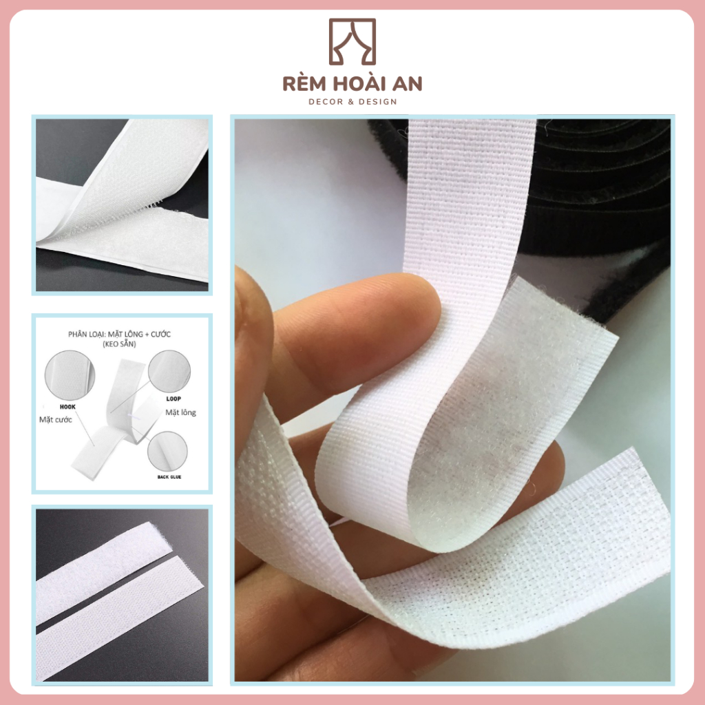 Miếng dán rèm cửa băng gai dán rèm dự phòng băng dính gai velcro (có ...