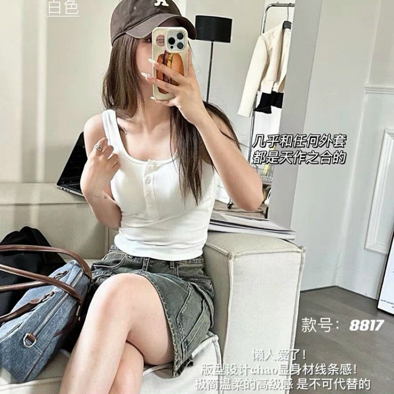 ÁO BRA COTTON TĂM ĐÍNH KHUY BA LỖ 3195