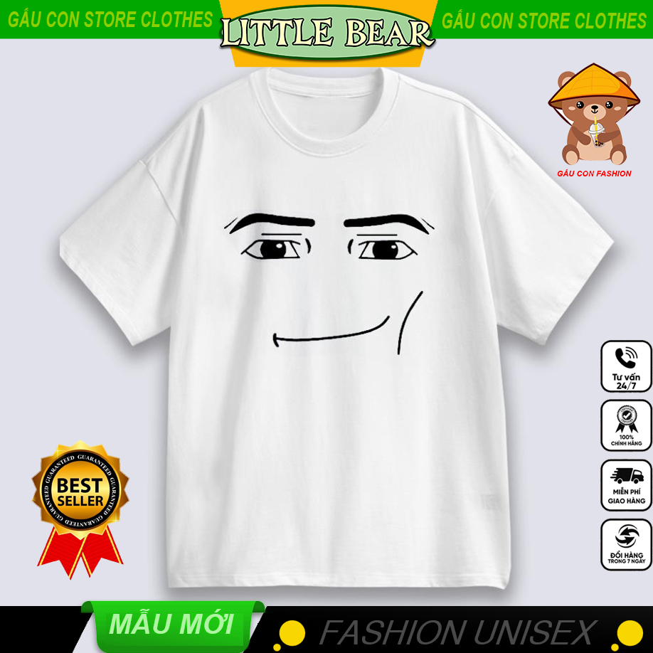 BST các mẫu Áo Thun Trắng In Hình Roblox Face đủ size cho bé và người ...