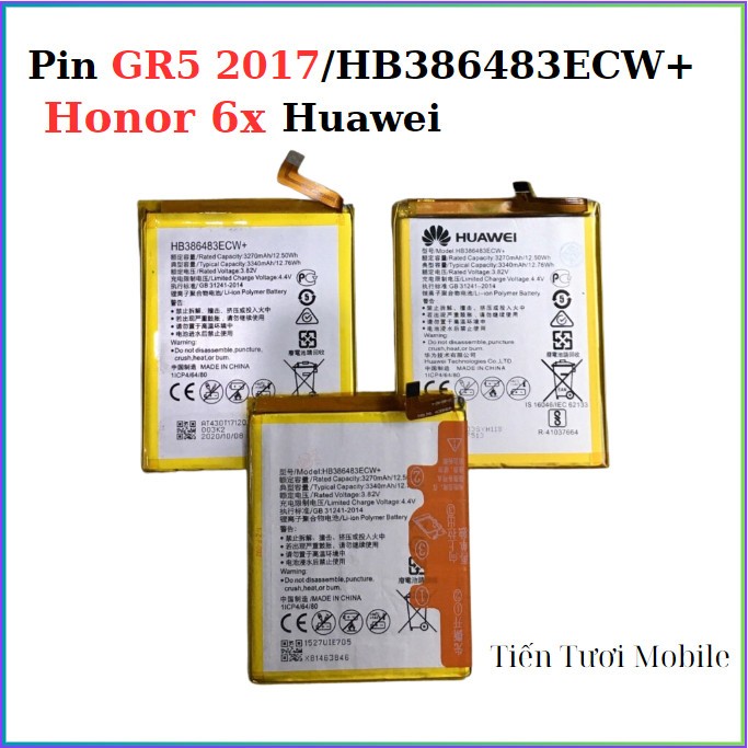 Pin HB386483ECW,GR5 2017 BLL-L22,honor 6x (Mới) | Shopee Việt Nam