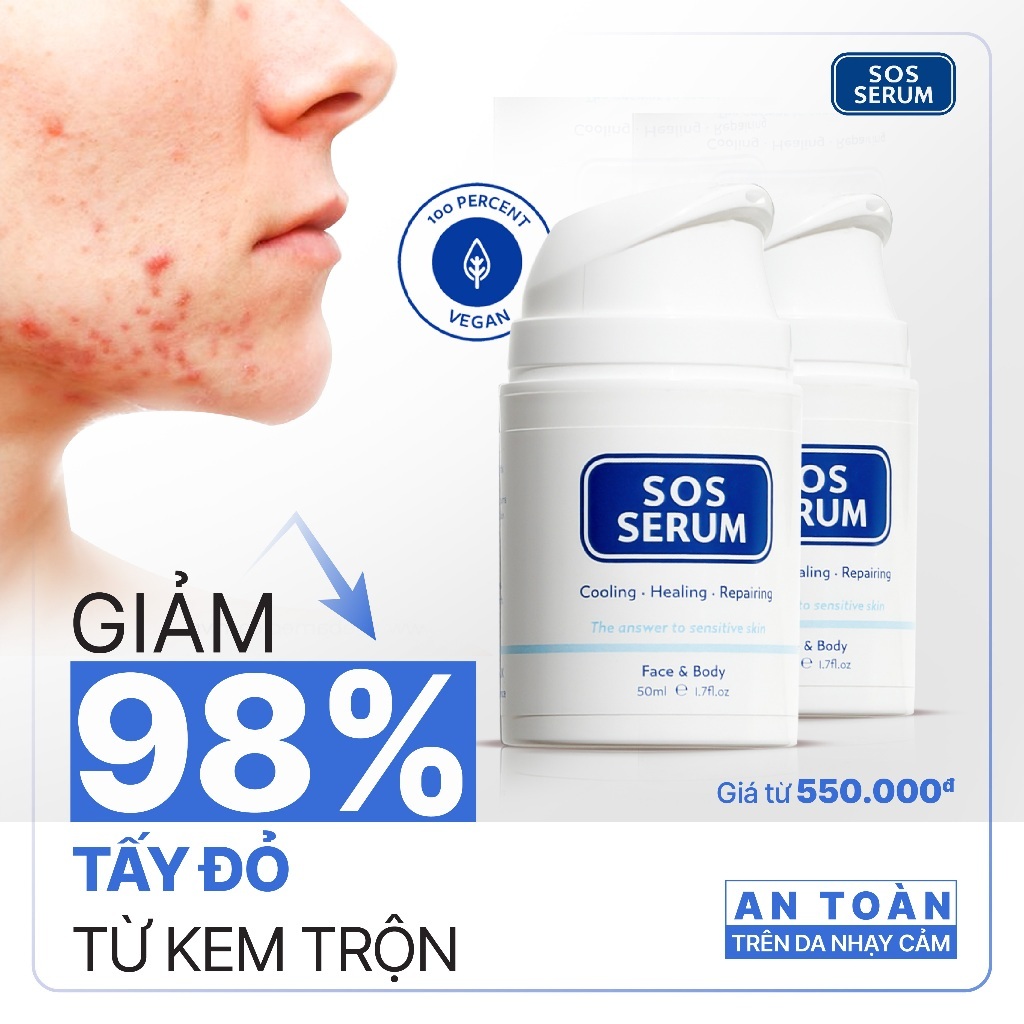 Tinh chất làm lạnh, phục hồi, sửa chữa da SOS SERUM
