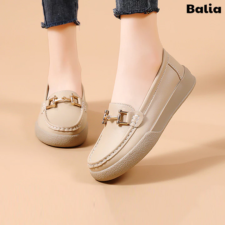 Giày Lười Nữ BALIA, Giày Nữ Da Mềm BA321, Giày Bệt Nữ Mũi Tròn Size 35 - 40