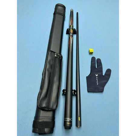 Cơ Lỗ (Pool)- Cơ Cuemall -Ngọn Phủ CarBon - Đã lên tẩy kính cao cấp ( Bao da ,găng, lơ ) Cơ Bida