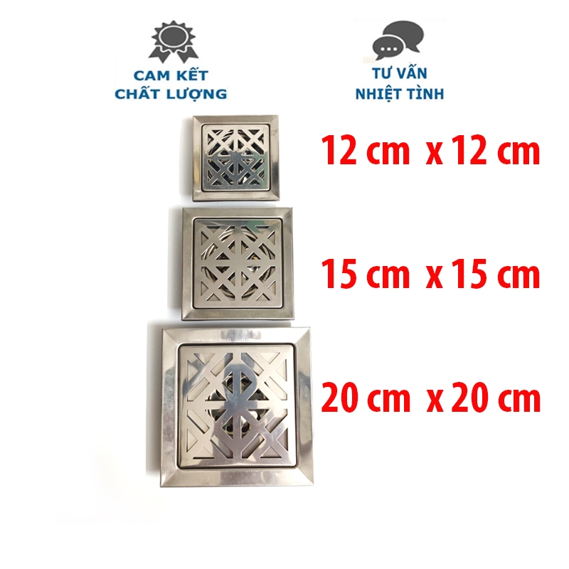 Phễu Thoát Sàn Hố Ga Thoát Nước Sàn Bằng INOX HG2 Lược rác Chống Mùi ...