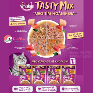 Pate Whiskas Thức ăn cho mèo dạng xốt gói 80g cho mèo trên 1 tuổi
