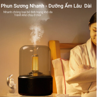 Máy Xông Tinh Dầu Cao Cấp phòng ngủ, phun sương tạo ẩm ngọn lửa FLAME，diện tích 30m2 Để Bàn USB Tạo Sương Ẩm Khử Mùi Nha