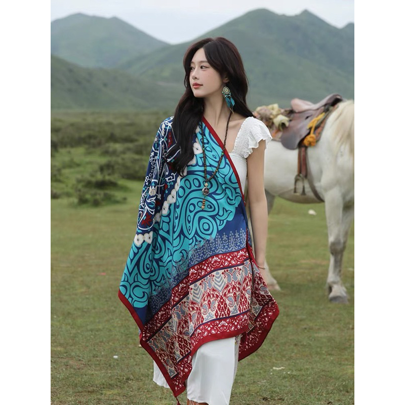 Khăn Choàng Boho Họa Tiết Thổ Cẩm Đi Biển 1001 Công Dụng Hot Tiệm Nhà Liin